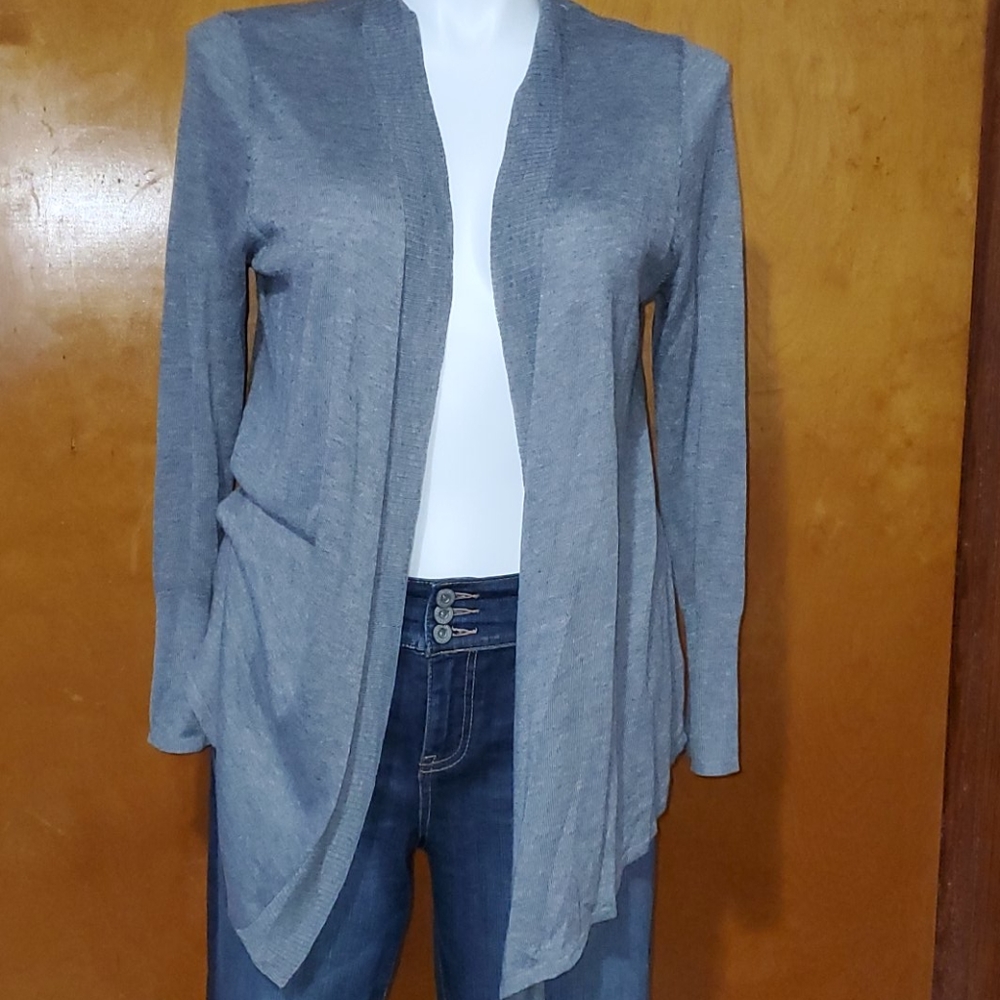 XL petite Worthington long sleeve cardigan gray